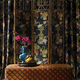 Stoff für die Innenarchitektur / Streifenmuster / Blumenmotiv / Szenenmotiv