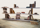 niedriges Bücherregal / modern / Massivholz