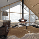Vorhangfassade / freitragende Struktur / Glas / aus Holz / Aluminium