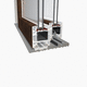 Glastürprofil / Aluminium / galvanisiertem Stahl / Sicherheit