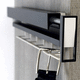 Gürtelhalter für Kleiderschrank / Aluminium / schwarz / Schiebe