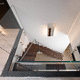 viertelgewendelte Treppe / Metallstufen / mit Metallstruktur / für Privatgebrauch