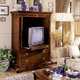 klassisches Fernsehmöbel / mit Schubladen / Nussbaum