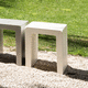 moderner Hocker / Hochleistungsbeton / Gestell aus Beton / mit Kufengestell