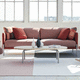 modernes Sofa / für Arbeitsbereich / mehrfarbig / Stoff