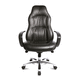 moderner Chefsessel / Leder / Metall / Hochlehner