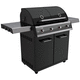 Gas-Gartengrill / auf Rollen / aus lackiertem Metall / Edelstahl