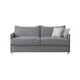 Bettsofa / grau / Stoff / Zweisitzer