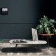 moderner Couchtisch / lackiertes MDF / Marmor / Gestell aus Metall