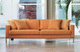 modernes Sofa / orange / Stoff / Zweisitzer