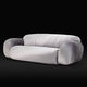 modernes Sofa / grau / beige / violett