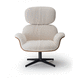 moderner Sessel / Leder / Kunstleder / Tierfell