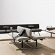 modulare Polsterbank / modern / Stoff / Leder