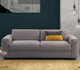 Modulsofa / Bett / grau / Stoff