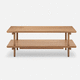 moderner Blumentisch / Eiche / Gestell aus Holz / rechteckig