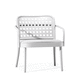moderner Sessel / Stoff / Leder / Buche