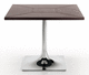 moderner Tisch / Holz / Gestell aus Metall / quadratisch
