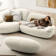 Ecksofa / organisches Design / für Wohnzimmer / Stoff