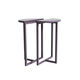 moderner Beistelltisch / lackiertes Metall / Gestell aus Metall / halbrund