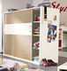 moderner Kleiderschrank / Holz / mit Schwingtür / für Kinder