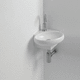Wand-Handwaschbecken / für Eckeinbau / Keramik