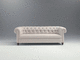 Chesterfield-Sofa / Stoff / grau / 3 Plätze