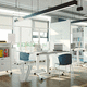 moderner Unterrichtstisch / Laminat / Aluminium / Gestell aus Aluminium