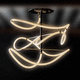 moderne Deckenleuchte / Skulptur / Metall / LED