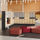 Holz-Garderobenschrank / Zahlen / für Lagerung / blau