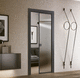 Tür für Innenbereich / MDF / Aluminium / einflügelig