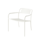 Design-Sessel / Stahl / stapelbar / weiß