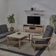 moderner Couchtisch / Holz / Kiefer / Erlenholz