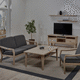 modernes Fernsehmöbel / maßgefertigt / Holz / Kiefer