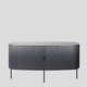 modernes Sideboard / Aluminium / mit Rollladen / mit 4 Beinen