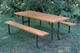 moderner Picknicktisch / Holz / Aluminium / Kunststoff