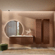 moderner Badezimmer-Schrank / für Privatgebrauch / Holz / lackiert