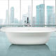 ovale Badewanne / freistehend / Verbundwerkstoff / weiß