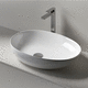 Aufsatzwaschbecken / Keramik / oval / ohne Öffnung