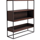modernes Bücherregal / Holz / Stahl / schwarz