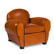 klassischer Clubsessel / Leder / Stoff / Buche