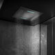 Duschkopf für Deckeneinbau / quadratisch / Regenstrahl / Chromotherapie