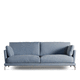 blaues Sofa / Stoff / Leder / Kunstleder