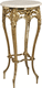 Stil-Lampentisch / Marmor / Messing / rund