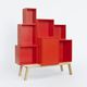 hohes Sideboard / modern / lackiertes Holz / lackiertes MDF