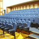 moderner Auditoriumsessel / Stoff / Holz / Polster