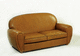 klassisches Sofa / Leder / braun / Zweisitzer