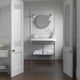 Waschbecken-Unterbau / Chrom / Glas