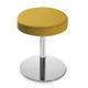 moderner Hocker / Gestell aus verchromtem Metall / Polster / drehbar