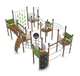 Klettergerüst für Spielplätze / Holz / Aluminium