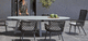 moderner Esstisch / Glas / Keramik / HPL